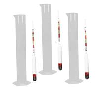 PAMINGONO 3 Sets Alcohol Hydrometer for Brew Beer and Wine Making Kit with Break Resistance and Visual Guide Color Scale, for Accurate Measurements During Beer Festival Weekend