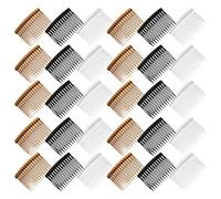 PAMINGONO 30pcs Hair Comb Set 14 Teeth Plastic Side Combs for Women Small Parting Hair Tools in Black Brown for Updo and Daily Use