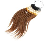 PAMINGONO 30pcs Human Hair Sample Ring for Salon Professionals Real Hair Charts Accurate Representation for Cosmetology Supplies