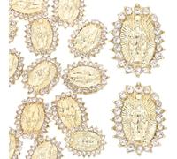 PAMINGONO 30pcs Mary Nail Charms Nail Jewels Gems for DIY Art Decorations Charms for Crafts
