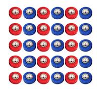 PAMINGONO 30Pcs Mini Shuffleboard Sliding Pucks Replacement Rollers Curling Tabletop Game Accessories for Indoor Travel Board Games with Blue and Red Pucks