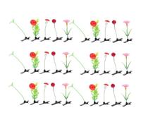 PAMINGONO 30pcs Simulation Plant Hair Clips for Creative Hair Barrettes with Gradient Green Leaf Mushroom Red Berry Sunflower and Fruit Designs Easy to Wear Hairpins for Parties Travel and