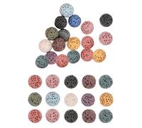 PAMINGONO 33pcs Volcanic Stone Aroma Diffuser Rocks with No-hole Design, round Fragrance Diffusion Beads Made of Natural Volcanic Rock for Car and Office Use