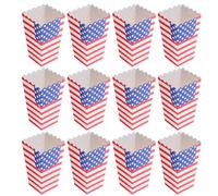 PAMINGONO 36pcs Independence Day Popcorn Boxes American Flag Theme Party Supplies Disposable Popcorn Holder for Movie Night Patriotic Decorations