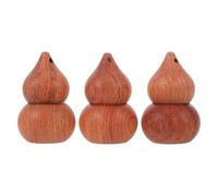 PAMINGONO 3pcs 1ml Roll-On Essential Oil Bottles for Car Aromatherapy, Gourd-Shaped Bamboo Wood Pendant with Roller Ball, Refillable Small Perfume Bottles for Auto Air Freshener