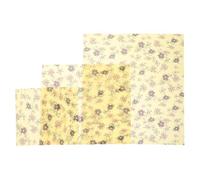 PAMINGONO 3pcs Beewax Wraps for Bowl Reusable Kitchen Food Beeswax Preservation Wraps Washable Beeswax Cloth for Home Sustainable Storage