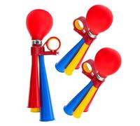 PAMINGONO 3Pcs Bike Air Horn Compact Loud Bicycles Horns for Mountain and Road Bikes Teens Adults Anti-aging Cycling Accessory with Bright Colors Fits Handlebars Random Color