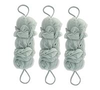 PAMINGONO 3pcs Exfoliating Body Scrubber Long Mesh Back Scrubbers for Shower Soft Loofah Bath Strips with Reinforced Edges for Men Women and and Deep Cleansing