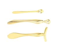 PAMINGONO 3PCS Eye Cream Applicator Set Gold Drop, T-Shaped and Diamond Facial Cream Spoons, Skin Care Tool for Precise Eye Massage and Makeup Application