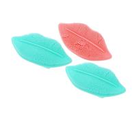 PAMINGONO 3pcs Facial Cleansing Brush Multi-function Lip and Face Brush Gentle Silicone Cleansing Tool for Women Random Color