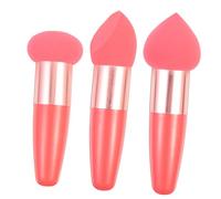 PAMINGONO 3pcs Heart Shaped Beauty Makeup Pens Wet Dry Portable Makeup Sponges Cosmetic Tools for Precise Foundation and Concealer Application
