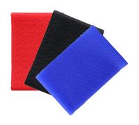 PAMINGONO 3pcs Large Electric Hair Clipper Anti-Slip Silicone Grip Covers with Shockproof Protector Sleeve, Push Shear Sleeve Set for Professional Barber Use, Black Red Blue