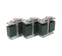 PAMINGONO 3pcs Mini Simulation Trash Can Bins for Sand Table and Microlandscape, Plastic Realistic Design Garbage Bin Accessories for Diorama Scene Enhancement and Teaching Demonstrations