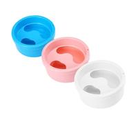 PAMINGONO 3pcs Nail Soaking Bowl Set for Manicure Gel Nail Remover Plastic Art Tools Soak Bowl Soaking Container
