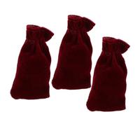 PAMINGONO 3pcs Red Velvet Piano Pedal Dust Covers Pedal Protector Socks Compatible with Acoustic and Electric Pianos for Dust Prevention