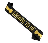 PAMINGONO 3pcs Satin Sash for Groom with Bowtie, Party Etiquette Belt for Bachelor Party, Creative Festive Groom Dress up Decor Accessories for Wedding Supplies