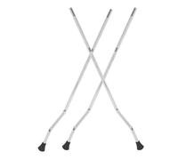 PAMINGONO 3Pcs Silver Metal Floor Tom Legs Double-Layer Electroplated Drum Set Stand Legs Replacement Drum Kit Accessories for Percussion Instrument Support