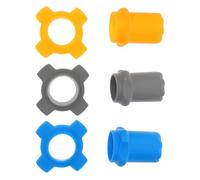 PAMINGONO 3sets Wireless Microphone Silicone Covers with Anti-slip Four-corner Rings Shock Resistant Mic Bottom Sleeve for Live Concerts Church Sermons Conferences and Karaoke