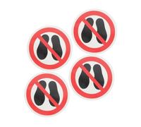 PAMINGONO 4 Pcs Do Not Step Sticker Self Adhesive Safety Warning Vinyl Decal for Floor and Surface Use Easy Apply Anti-accident Caution Sign for Office School Outdoor Areas