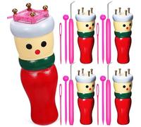 PAMINGONO 4 Pcs Wooden Knitting Doll Loom Kit, Simple Operation Knitting Doll Tool for Beginners, DIY Projects and Crafting, Easy-to-use Yarn Wool Knitter Random Color