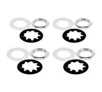 PAMINGONO 4 Sets Electric Guitar Potentiometer Nut and Star Washer Kit Metal Guitar Hardware Replacement Parts for DIY Electric and Maintenance