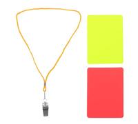 PAMINGONO 4 Sets Soccer Referee Red and Yellow Cards with Training Whistles, Football Official Game Cards Set for Soccer, Rugby, Volleyball Match Coaching and Referee Use