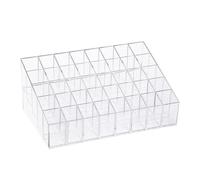 PAMINGONO 40-slot Plastic Lipstick Rack and Nail Polish Holder Organiser with Multiple Grids for Neat and Orderly Cosmetic Storage, for Female Friends Makeup Storage