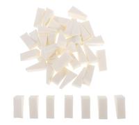 PAMINGONO 40pcs Mini Triangle Makeup Sponges for Precise Application, Reusable Beige Cosmetic Wedges Made of Sponge, on The Go Touchups and Foundation Blending
