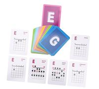 PAMINGONO 49pcs Guitar Chord Poster with 6-string Electric and Acoustic Chords for Beginners and Kids Guitar Learning Guide Chart for Practice and Fretboard Fluency