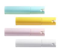 PAMINGONO 4Pcs 30Ml Travel Spray Bottles Set, Portable Refillable Perfume Holders in Pastel Pink, Blue, Yellow, White for Cosmetics and Toiletries Storage