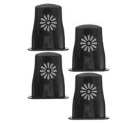 PAMINGONO 4Pcs Acoustic Guitar Humidifier Portable Instrument Humidity Care Tool Black Panel for Sound Quality Improvement in Dry Weather