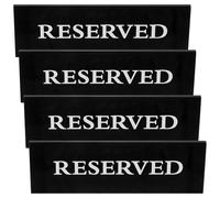PAMINGONO 4pcs Acrylic Reserved Seat Signs for Wedding Or Occasions, Sturdy and Not Easy to Break Table Setting Cards, Simple and Elegant Design for Outdoor Or Indoor Use