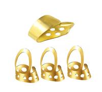 PAMINGONO 4PCS Adjustable Metal Thumbpick Set for Banjo Guitar Ukulele, Stainless Steel Finger Plectrum Picks, Suitable for Stringed Instrument Playing