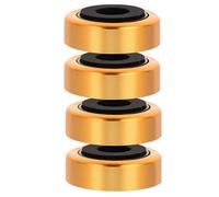 PAMINGONO 4pcs Aluminum Anti Vibration Speaker Feet Pads Shock-absorbing Amplifier Isolation Base Cushions for Home Audio Equipment, Gold 30x11mm
