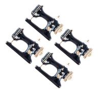 PAMINGONO 4pcs Art Deco Brooch Set Featuring Alloy Brooch Sewing Machine Shape with Shining Rhinestone Design for Banquet or Prom
