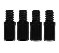PAMINGONO 4pcs Black 25mm American Threaded Connector Handle Tips for Broom Poles, Plastic Threaded Replacement Tips for Telescopic and Extension Metal Rods, Suitable for Cleaning Tools
