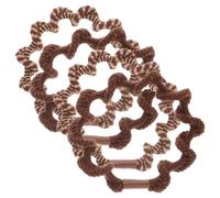 PAMINGONO 4Pcs Brown Tone Twisted Hair Ties Set High Elasticity Braided Ponytail Holders Boho Hair Accessories for Women and for Curly and