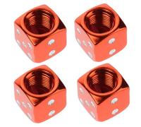 PAMINGONO 4pcs Colorful Dice Style Tire Valve Caps Sturdy Aluminium Alloy Valve Stem Covers for Cars Bikes and Trucks