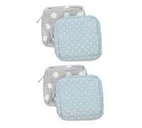 PAMINGONO 4pcs Compact Menstrual Pad Pouch for Women Portable Oxford Cloth Period Organizer with Multicompartment Design Humidity-Resistant Travel Sanitary Pad Carrying Case