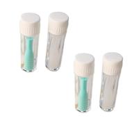 PAMINGONO 4pcs Contact Lens Suction Cup Remover Inserter with Anti-Slip Surface and Protective Case Travel Home Use Includes Green and White Tools for Hygienic Lens Handling