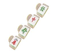 PAMINGONO 4Pcs Creative Mahjong Mini Hair Clips Chic Funny Hairpins with Imitation Mahjong Decor Comfortable Fits Unique Party Hair Clamps for Women