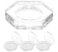 PAMINGONO 4pcs Empty Hexagon Eyeshadow Pans Refillable Containers for Women Lightweight Reusable Makeup Palette Suitable for Outdoor Traveling and Working