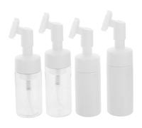 PAMINGONO 4pcs Facial Cleanser Brush Face Brush Bubble Bottle Massage Bottle Facial Dispenser for Face Cleansing