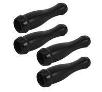 PAMINGONO 4pcs Heavy Duty Fireplace Door Handles Replacement Set - Anti-Scald Plastic Pull Handles for Wood Burning Stove and Fireplace Screen Accessories