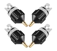 PAMINGONO 4Pcs Inflatable Boat Pump Valve Adapter Kit for Paddle Board and Kayak Black Sup Pump Air Valve Converter Outdoor Water Sports Accessory