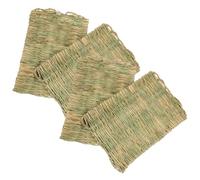 PAMINGONO 4pcs Large Hand-woven Straw Nesting Mats for Chicken Coop Hen Egg Laying Pads Natural Grass Nest Box Liners for Poultry Bedding and Rabbit Rest Cushion