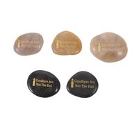 PAMINGONO 4pcs Memorial Garden Stones with Engraved Words, Cobble Material, Versatile Placement for Outdoor Remembrance and Veterans Events, Independence Day Tribute Grave Markers