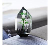 PAMINGONO 4pcs Mini Rose Decoration Model for DIY Crystal Craft, Handmade Resin and Plastic 3d Rose Model Ornaments, White Colour, Creative and Unique Style for Home and Store Decor