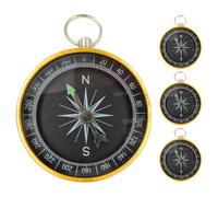 PAMINGONO 4pcs Multifunctional Compass with Key Ring, Vintage Style Aluminum Alloy Mini Compass Keychain, Portable and Delicate Design for Outdoor Travel and Hiking Accessories