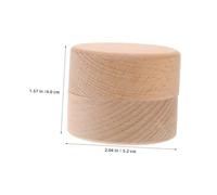 PAMINGONO 4pcs Natural Beech Wood Small Keepsake Box for Rings and Teeth Dustproof Round Jewelry Trinket Holder with Secure Lid Gender-Neutral Storage for Boys and Milestones